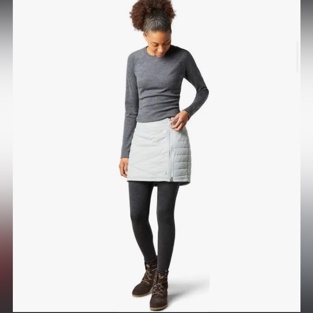Smartwool Light Gray Quilted Mini Skirt